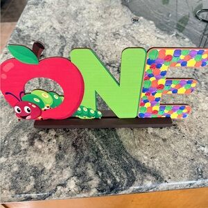Very Hungry Caterpillar ONE wooden sign